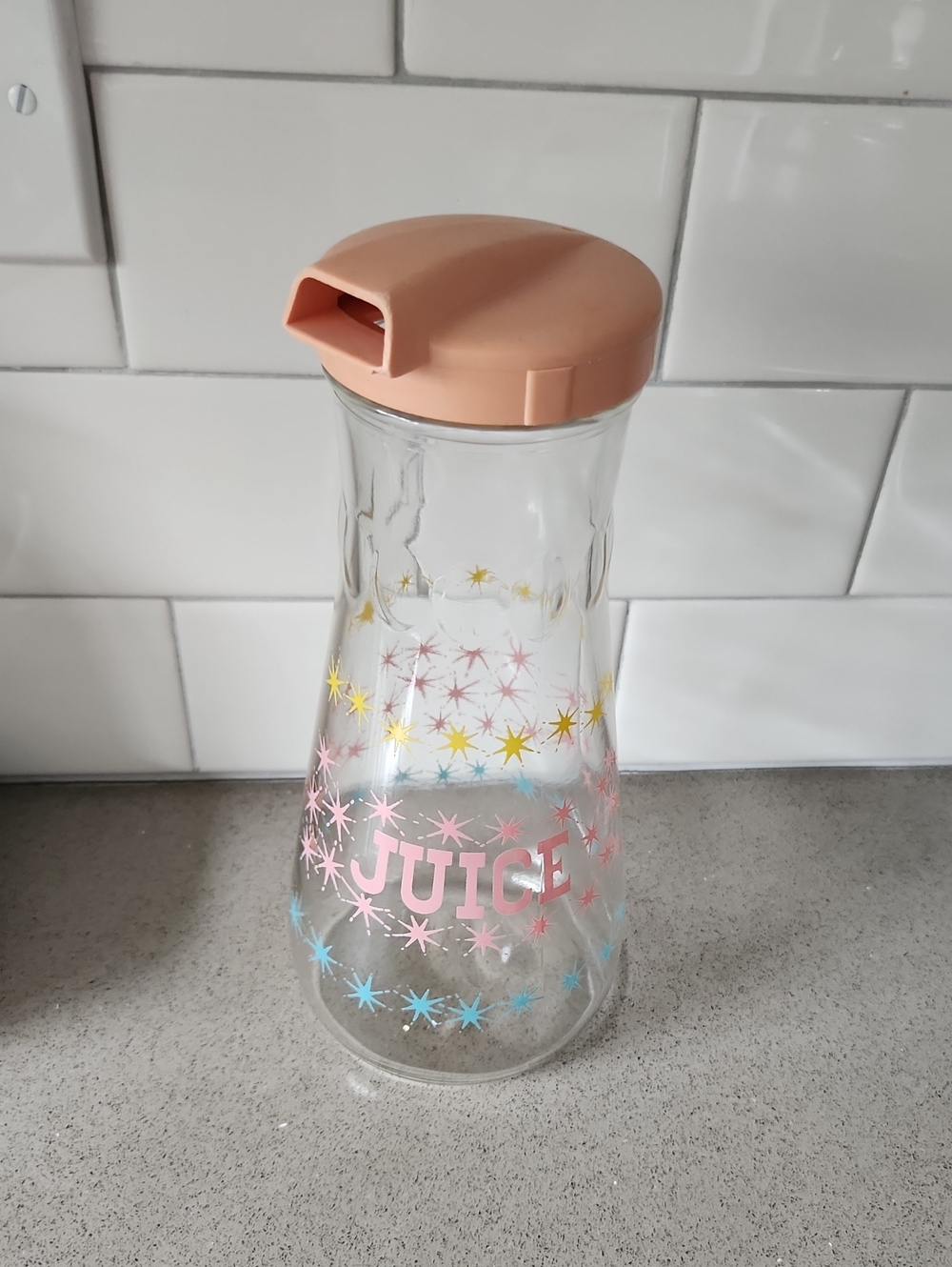 Vintage Atomic Hazel Atlas Glass Juice Carafe